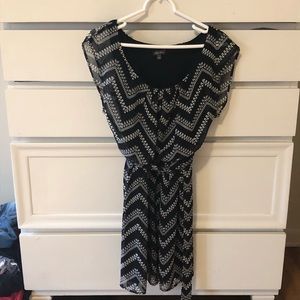 Black and white flowy dress